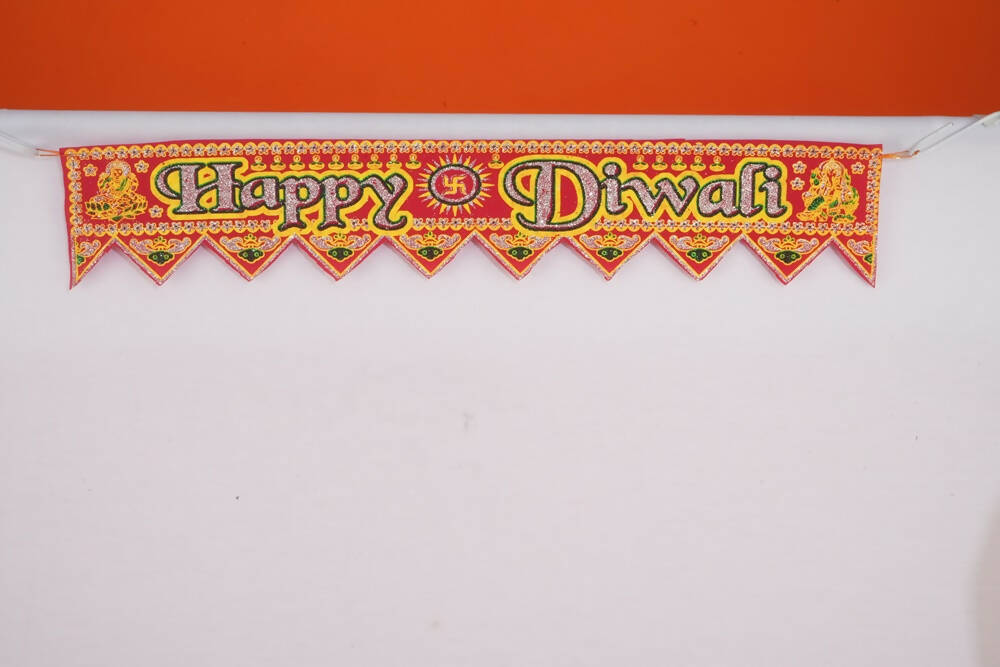 Kundan HandiKrafts Cloth Thoranna (Happy Diwali) | Grocsy
