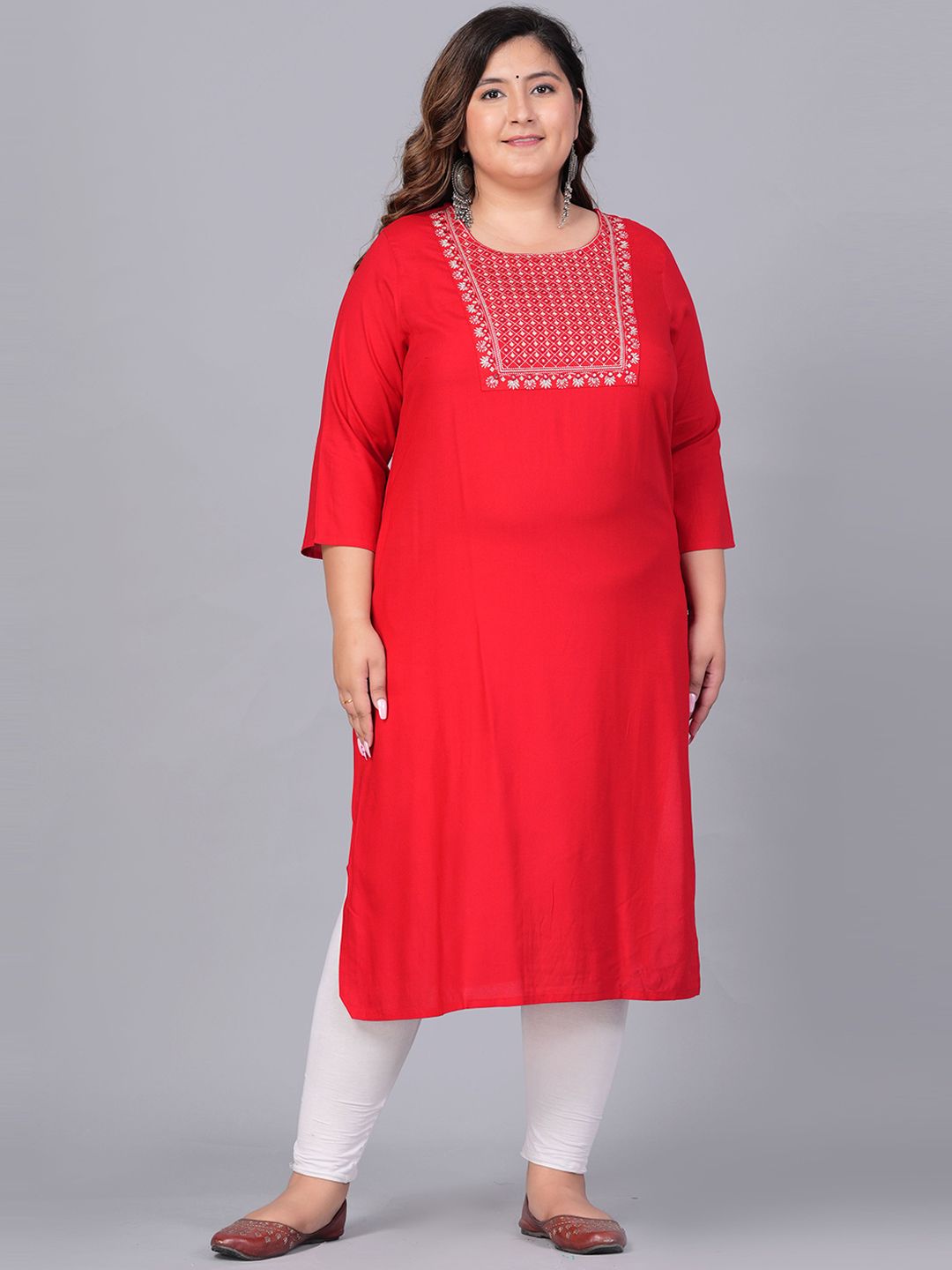 Sztori Women Yoke Design Thread Work Kurta | Grocsy