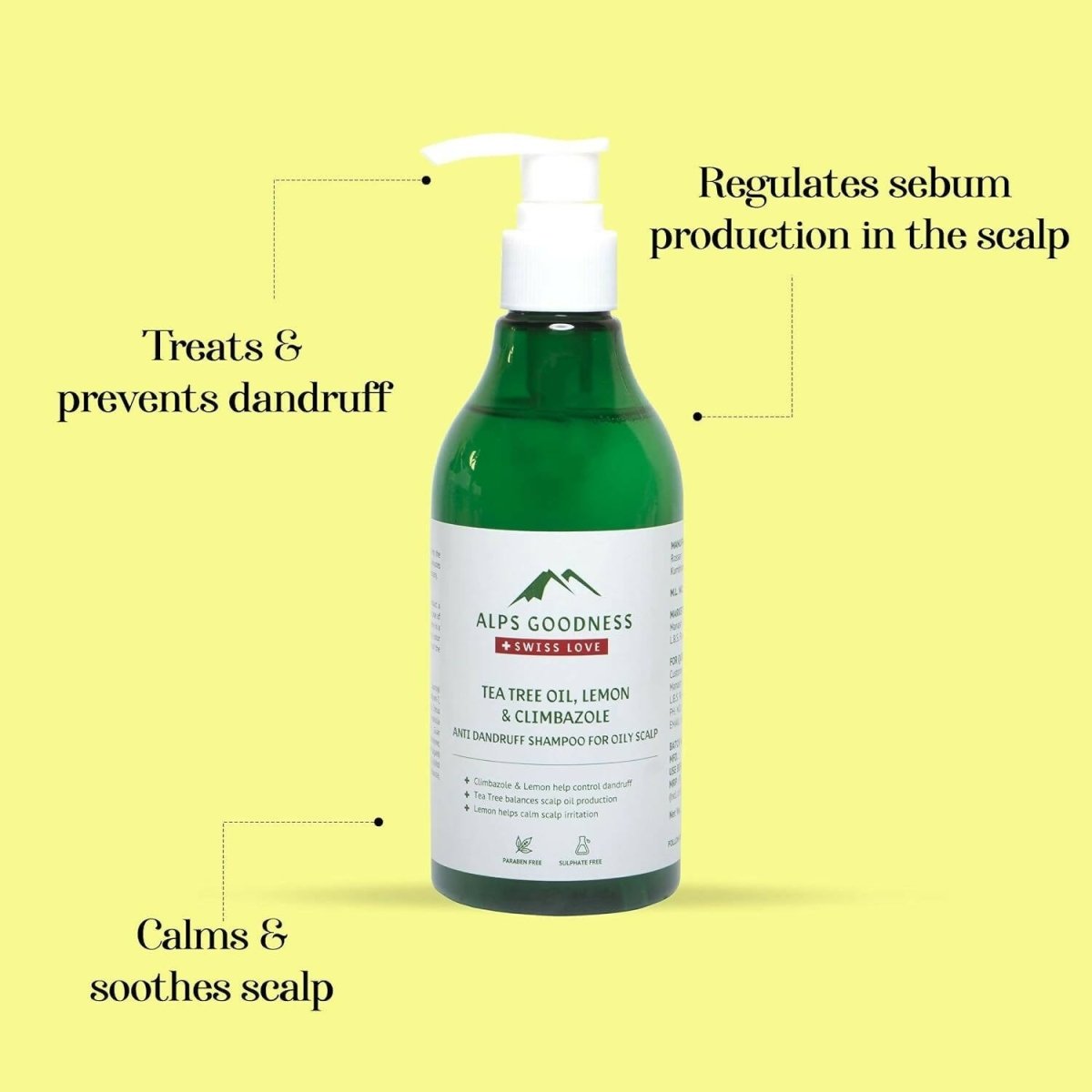 Alps Goodness Tea Tree Oil, Lemon & Climbazole Anti-Dandruff Shampoo | Grocsy