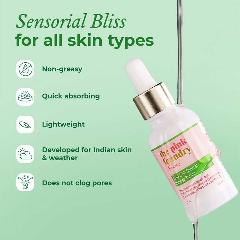 The Pink Foundry Acne & Oil Control Intense Face Serum with 2% Salicylic Acid | Grocsy
