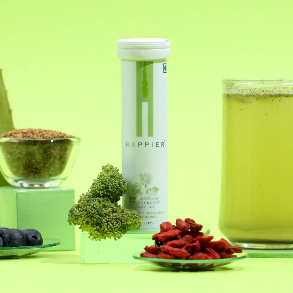 Happier Greencrush Effervescent Tablets | Grocsy