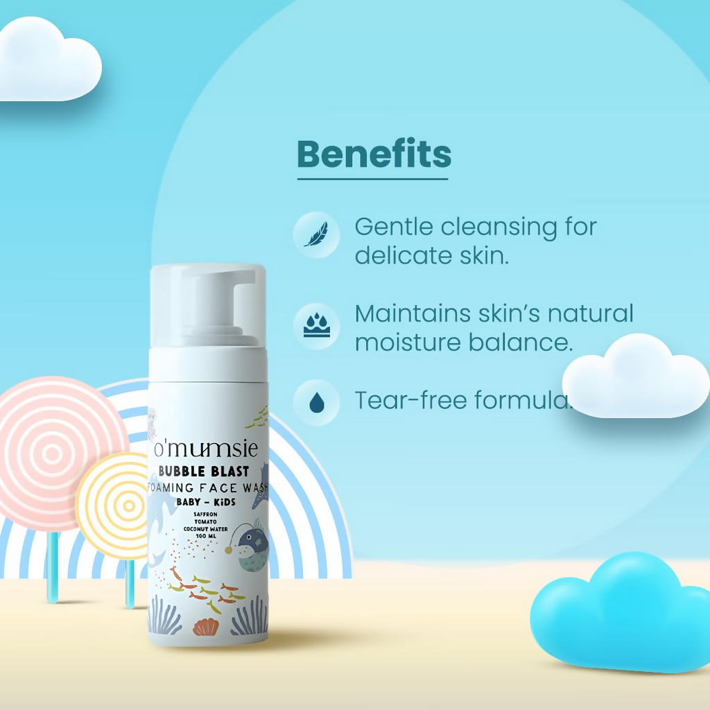 O'Mumsie Bubble Blast Kids Foaming Face Wash | Grocsy