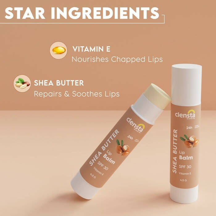 Clensta Shea Butter Lip Balm to Repair & Moisturize Chapped Lips | Grocsy