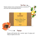 Samisha Organic Papaya & Tea Tree Skin Lightening Bathing Bar | Grocsy