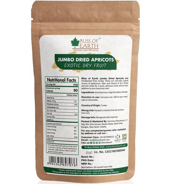 Bliss of Earth Jumbo Turkish Apricots | Grocsy