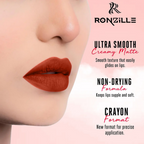 Ronzille Long Stay Matte Lip Crayon - Cherry Wood | Grocsy