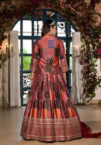 Women's Wedding Traditional Multi Dull Satin Lehenga Choli - Kaushlya | Grocsy