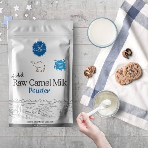 Aadvik Raw Camel Milk Powder (Freeze Dried) - Healthy & Natural, Manage Blood Sugar Levels | Grocsy