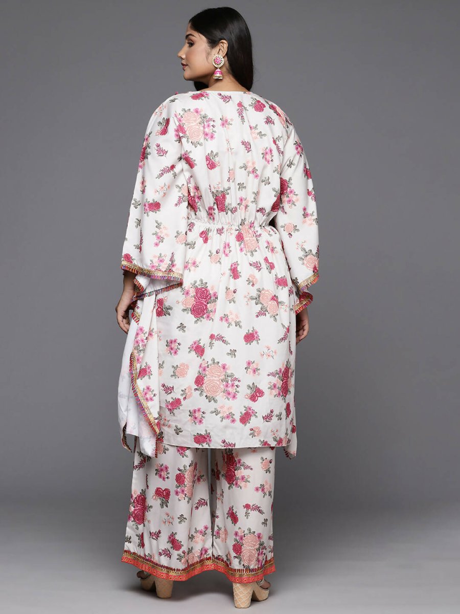 Ahalyaa Women's Traditional Wear Co-ords - Beige | Grocsy