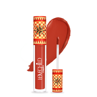 LoveChild By Masaba Gupta Striker Transfer-proof Reddish Orange Liquid Lipstick | Grocsy