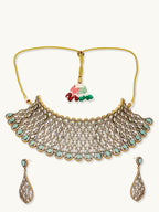 Nuyug 22k Gold-Plated Zircon Choker Set | Grocsy