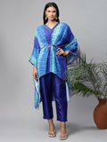 Ahalyaa Women Royal Blue Crepe Digital Printed Kaftan Kurta | Grocsy