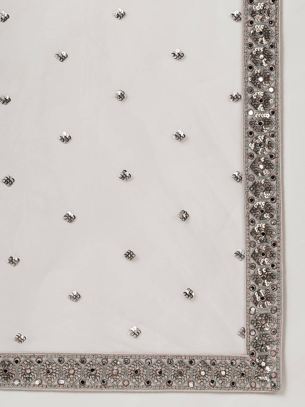House of Panchhi Beige - Net Mirror & Sequins Embroiderey Lehenga choli | Grocsy
