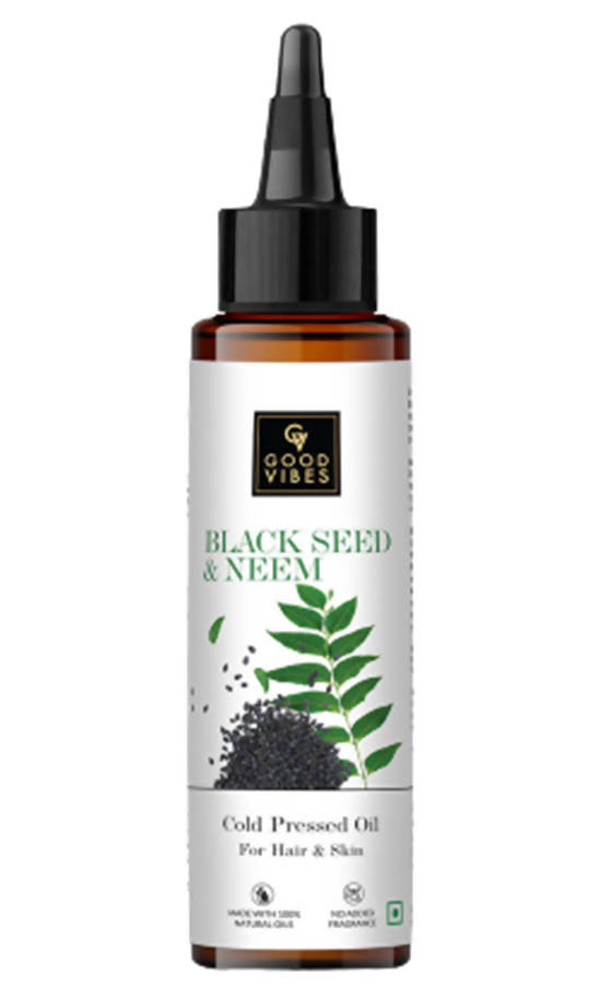 Good Vibes Blackseed And Neem Cold Pressed Oil For Hair & Skin | Grocsy