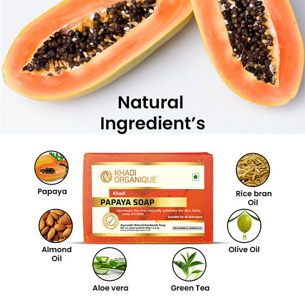 Khadi Organique Papaya Soap | Grocsy