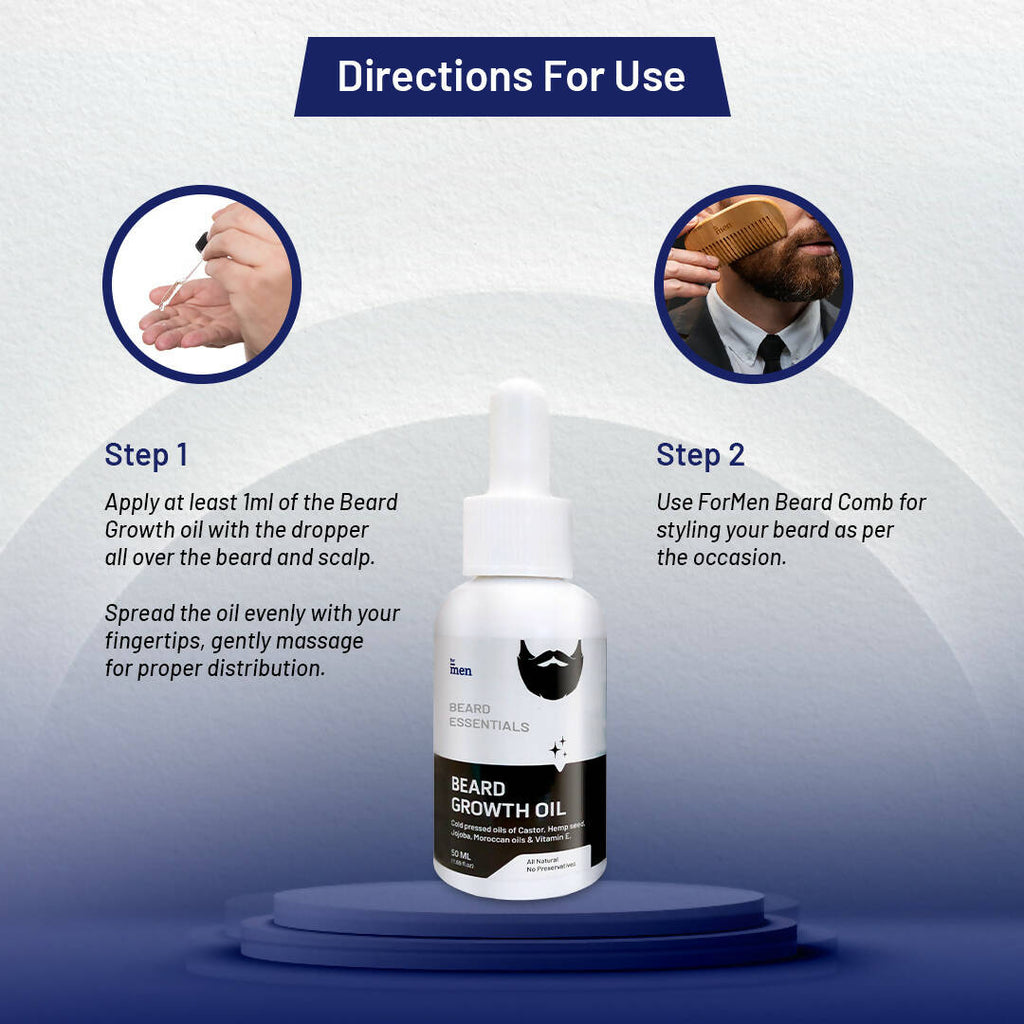 ForMen Beard Growth Oil with Anti-Itch and Anti-Dandruff | Grocsy