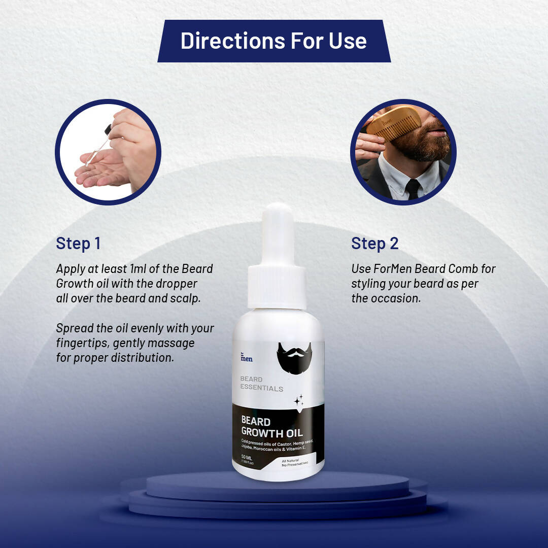 ForMen Beard Growth Oil with Anti-Itch and Anti-Dandruff | Grocsy