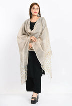 Mominos Fashion Moeza Women's Banarsi Cotton Woven Design Beige Dupatta | Grocsy
