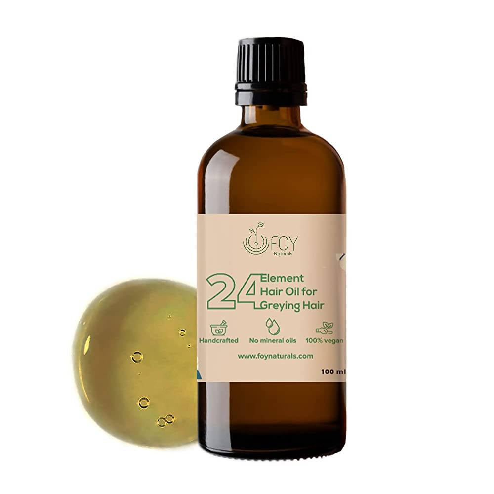 FOY Naturals 24 Element Hair Oil For Greying Hair | Grocsy