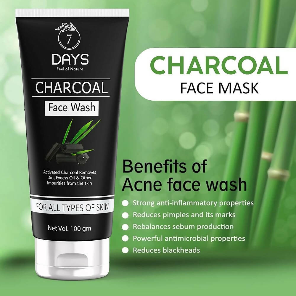 7 Days Activated Charcoal Face Wash | Grocsy