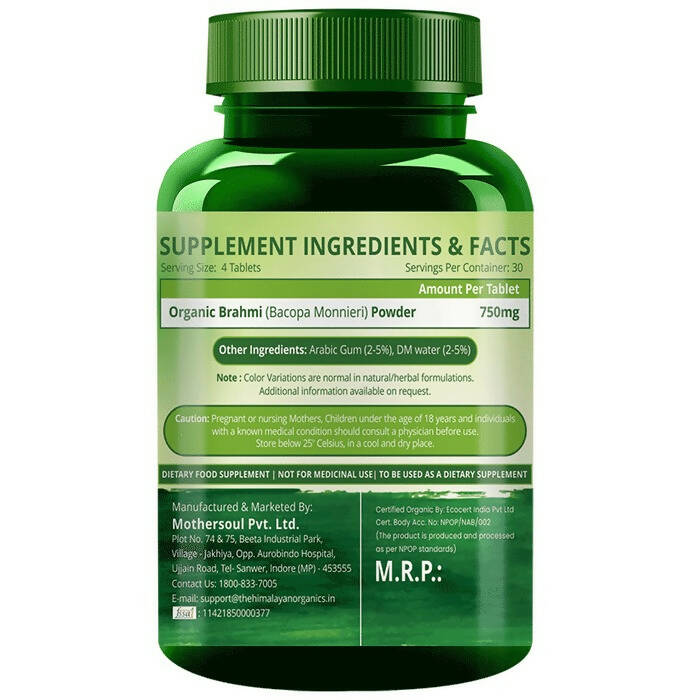 Himalayan Organics Brahmi Tablets | Grocsy