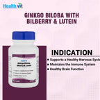Healthvit Ginkgo Biloba Billberry And Lutein Capsules | Grocsy