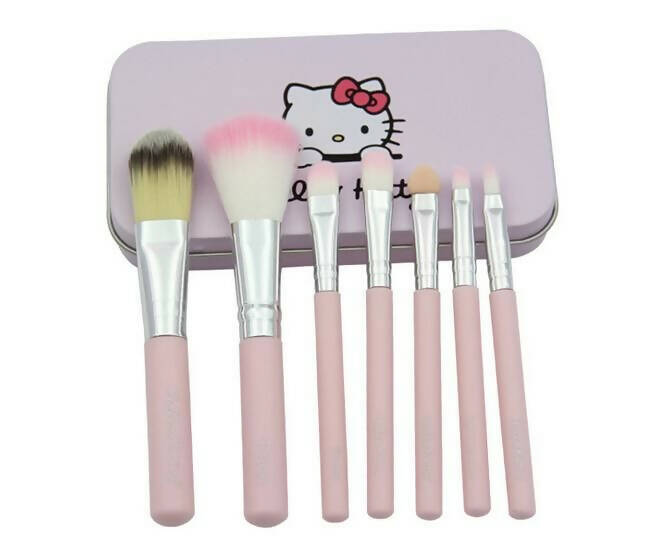 Favon Pack of 7 Hello Kitty Professional Makeup Brushes with Case | Grocsy
