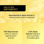 Deconstruct Brightening Serum 10% Niacinamide + 0.3% Alpha Arbutin Face Serum for Pigmentation & Dark Spots | Grocsy