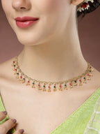 NVR Women's Multicolor Gold-Polished Minimal Chain | Grocsy