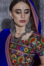AI Fashion Black Art Silk Designer Navratri Lehenga Choli Collection | Grocsy