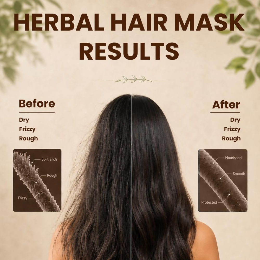 Pureus Herbals Shreekesha Amla Reetha Shikakai Hair Growth Mask | Grocsy