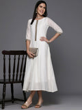 Ahalyaa Women's Traditional wear Ethnic Dress - Off White | Grocsy