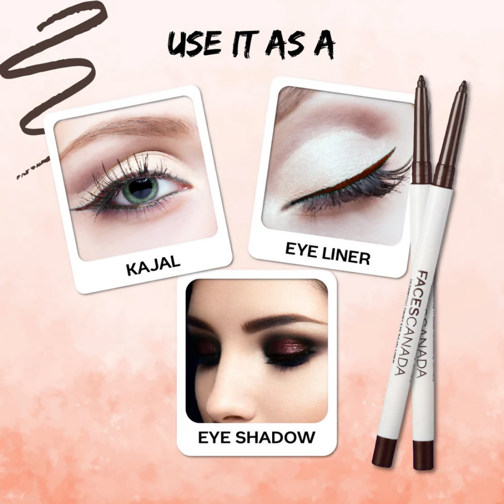 Faces Canada Ultime Pro Twist Eye Kajal Liner - Brown 02 | Grocsy