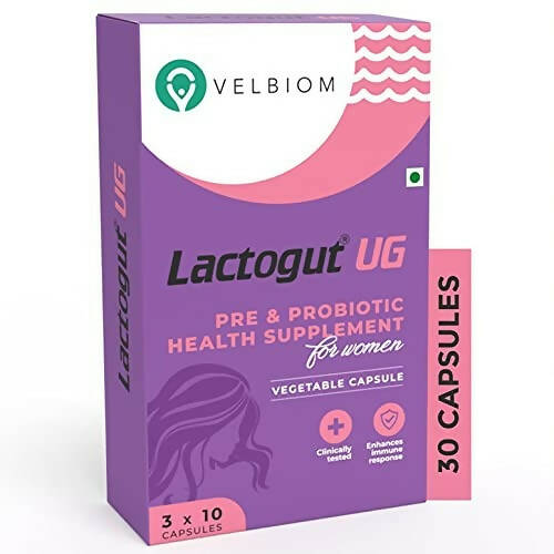 Velbiom Lactogut UG Probiotics Capsules For Women's | Grocsy