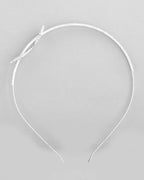 VOJ Silver Plated Bow Shaped AD studded Hairband | Grocsy