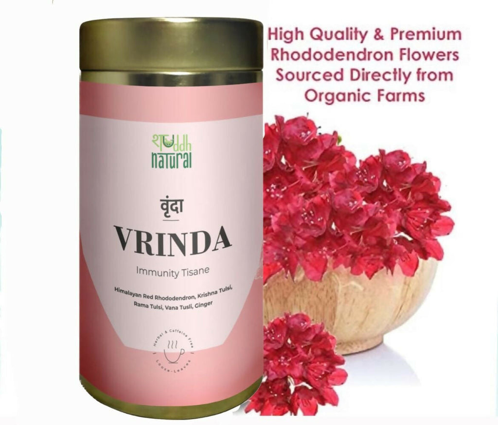 Shuddh Natural Cold Cough Relief Tea Vrinda Floral Tisane | Grocsy