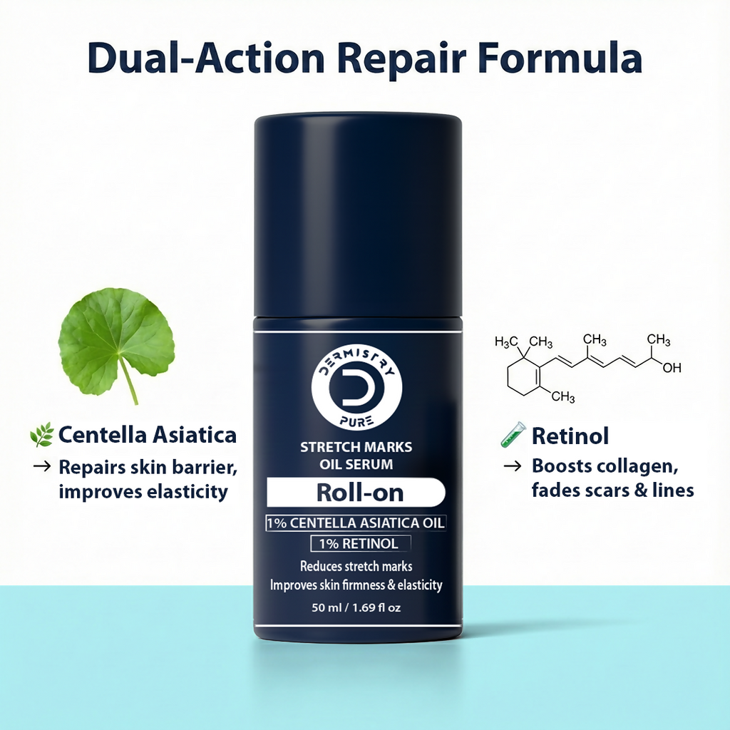 Dermistry Stretch Marks Scar Removal Roll On Oil Serum | Grocsy