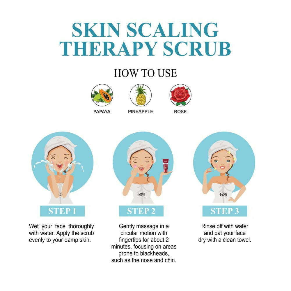Love Earth Skin Scaling Therapy Scrub Daily Exfoliation | Grocsy