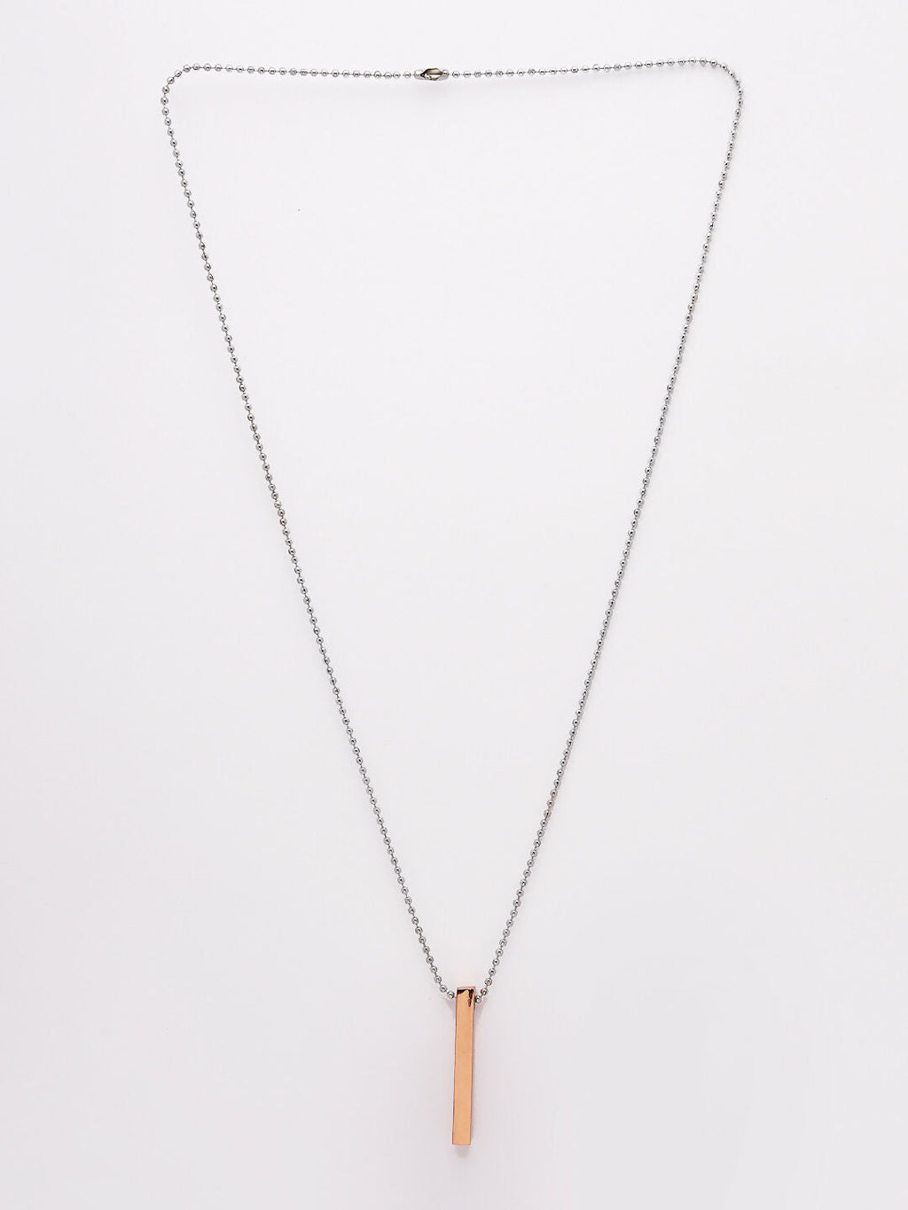 NVR Men's Set of 2 Gold & Blue Geomatric Pendent With Chain | Grocsy