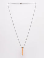 NVR Men's Set of 2 Gold & Blue Geomatric Pendent With Chain | Grocsy