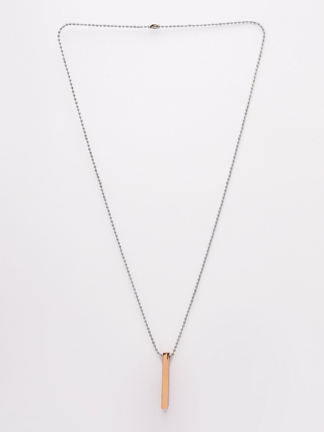 NVR Men's Set of 2 Gold & Blue Geomatric Pendent With Chain | Grocsy