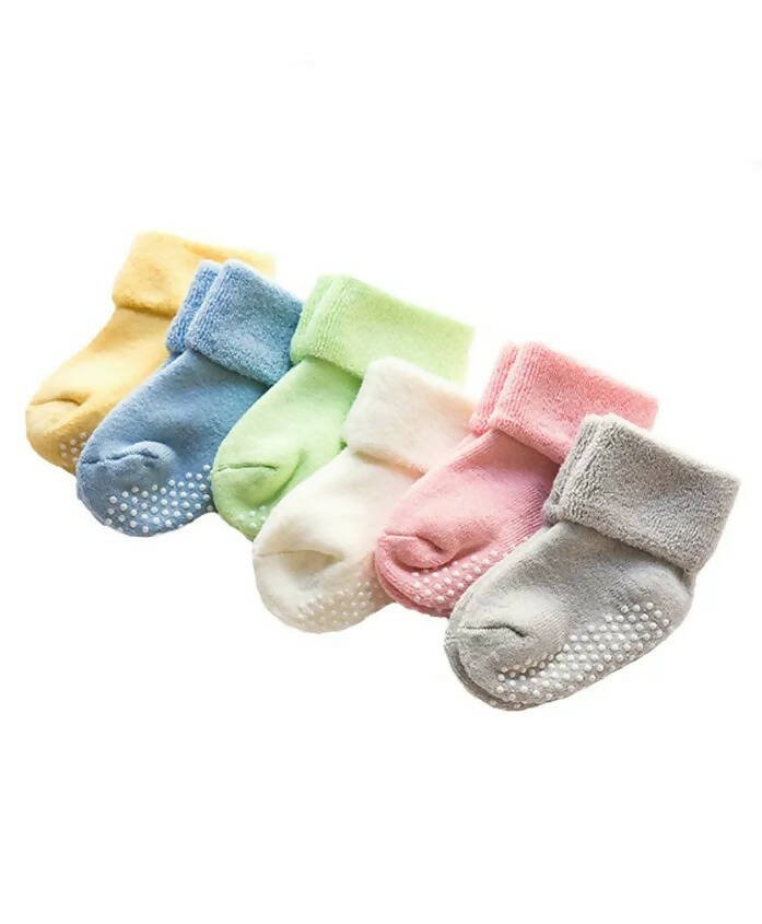 AHC Baby Socks Cotton Breathable Anti Skid Thick Warm Kids Socks | Grocsy