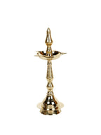 CraftVatika Gold-Toned Brass Kerala Diya Oil Lamp Stand | Grocsy