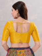 Joban Fashion Women Silk Yellow Stitched Blouse | Grocsy