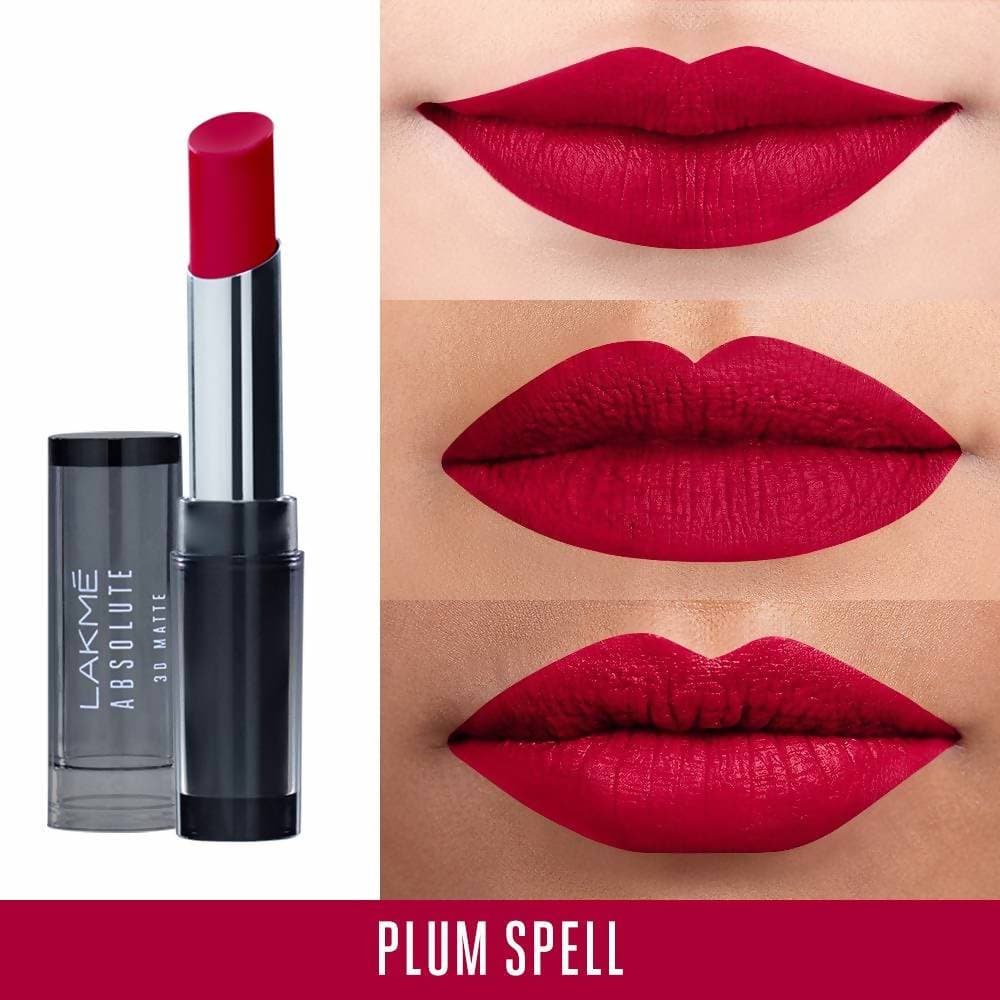Lakme Absolute 3D Lipstick - Plum Spell | Grocsy