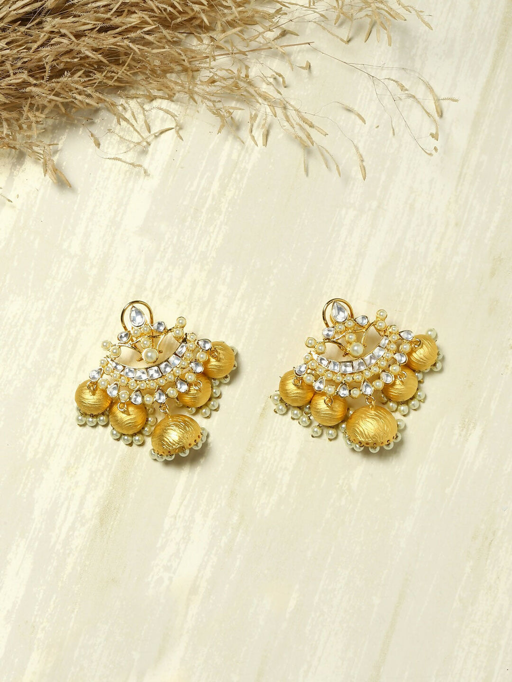 Jhumki Earrings- Ruby Raang