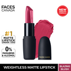 Faces Canada Weightless Matte Finish Lipstick - Blazing Blush 20 | Grocsy