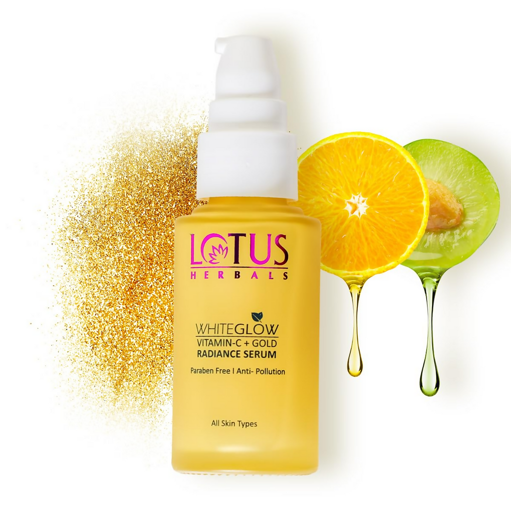 Lotus Herbals WhiteGlow Vitamin C and Gold Radiance Face Serum | Grocsy