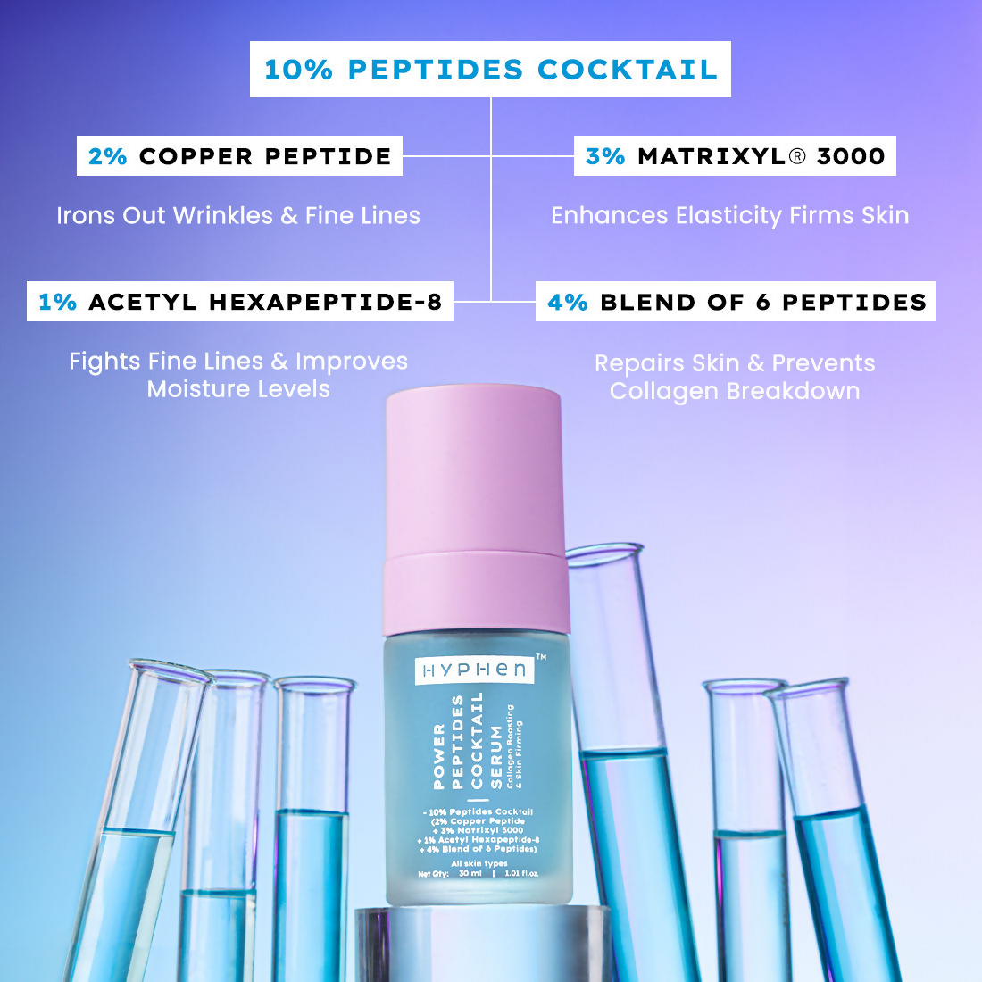 Hyphen 10% Power Peptide Cocktail Serum | Grocsy
