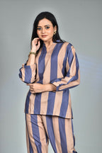 Morchari Digital Print Semi Muslin Co-Ord Set Top & Trouser-Multicolor | Grocsy